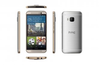 HTC - One (M9) 4G with 32GB Memory Cell Phone - Gold on Silver