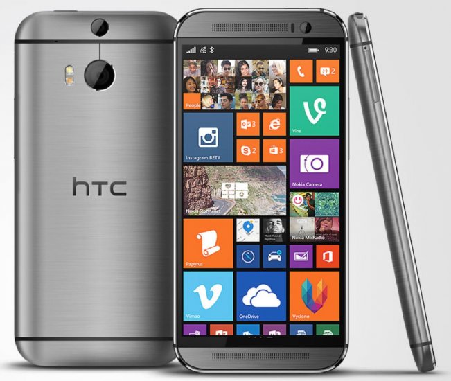 HTC Gsm Unlocked HTC One (M8) for Windows (Gray) - No Contract - Click Image to Close