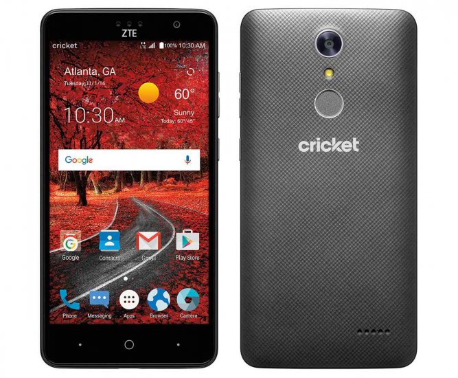 Cricket ZTE Grand x 4 - Dove Gray - Mobile Phone - Prepaid - Click Image to Close