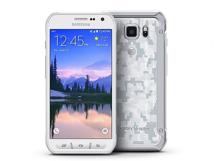 Samsung Galaxy S6 Active - 32 GB - Camo White - AT&T - GSM - Click Image to Close