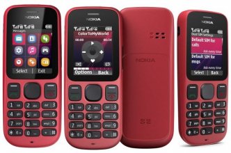 Nokia 101 Gsm Unlocked Dual SIM FM Radio Flash Light (Red)