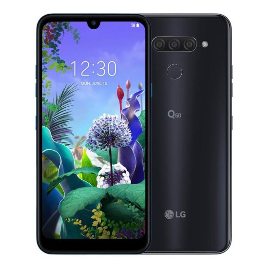 Unlocked New LG Q60 Dual SIM 64GB 3GB Ram 4G LTE Smartphone Blac - Click Image to Close