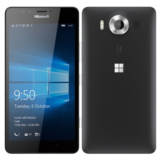 Microsoft Lumia 950 XL - Dual-Sim - 32 GB - Black - Unlocked - Click Image to Close
