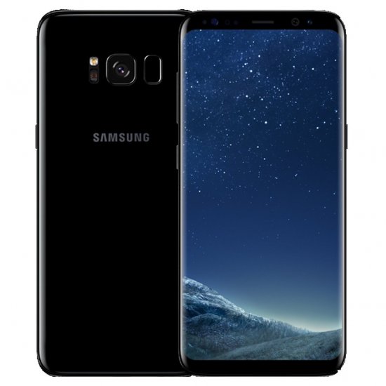 Samsung Galaxy S8 - 64 GB - Midnight Black - TracFone - CDMA/GSM - Click Image to Close