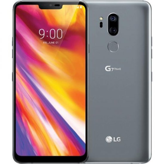 LG G7 ThinQ LMG710ULM - 64 GB - New Aurora Black - Unlocked - CD - Click Image to Close