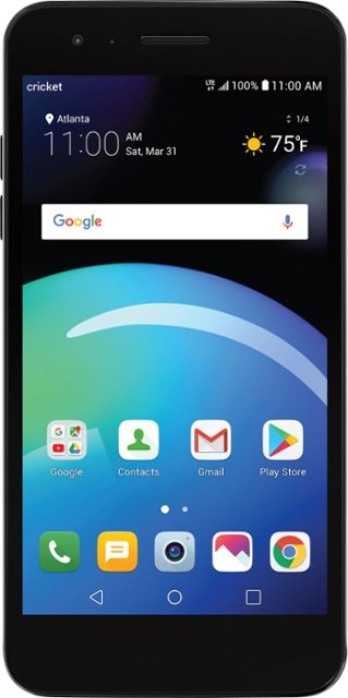LG Risio 3 16GB Prepaid Smartphone Cricket Wireless DLGN5012, Bl